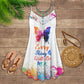 Butterfly Modern Graphic Limited – Women's Summer Sleeveless V-Neck Camisole Dress