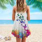 Butterfly Modern Graphic Limited – Women's Summer Sleeveless V-Neck Camisole Dress