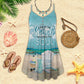 Day At The Beach – Women's Summer Sleeveless V-Neck Camisole Dress