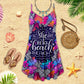 All She Does Is Beach – Women's Summer Sleeveless V-Neck Camisole Dress