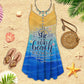 Beach Girl Coastal Vibe Limited – Women's Summer Sleeveless V-Neck Camisole Dress