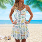 Beach Pattern Style Limited – Women's Summer Sleeveless V-Neck Camisole Dress