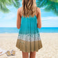 Girl Who Loves Beach – Women's Summer Sleeveless V-Neck Camisole Dress