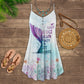 Salty Mermaid Ocean Love – Women's Summer Sleeveless V-Neck Camisole Dress