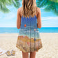 Beach Girl Summer Vibe Limited – Women's Summer Sleeveless V-Neck Camisole Dress