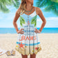 Beach Girl Vibe Limited – Women's Summer Sleeveless V-Neck Camisole Dress