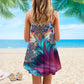 Colorful Butterfly TTZZ1505007Z Spaghetti Strap Summer Dress - Owls Matrix LTD