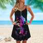 Mermaid Salty Ocean Limited – Women's Summer Sleeveless V-Neck Camisole Dress