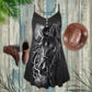Black White Horse Cool Style – Women's Summer Sleeveless V-Neck Camisole Dress