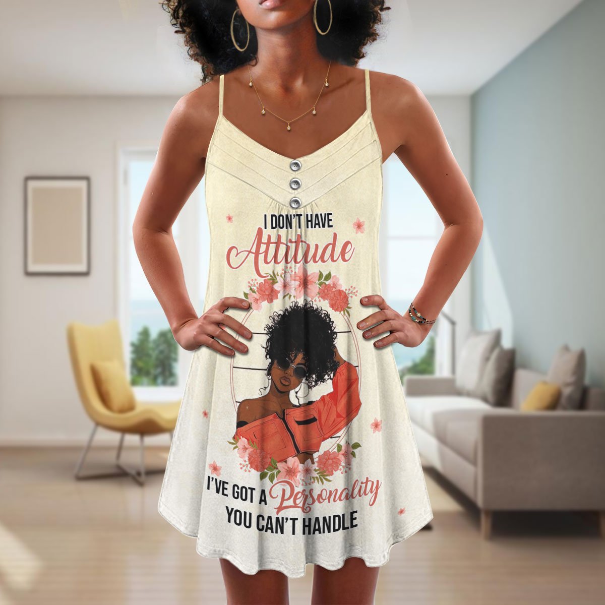 Black Women Elegant Style Limited – Women's Summer Sleeveless V-Neck Camisole Dress