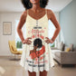 Black Women I Don't Have Attitude - Summer Dress - Owls Matrix LTD