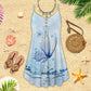 Butterfly Water Effect – Women's Summer Sleeveless V-Neck Camisole Dress