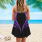 Purple Butterfly In Flight – Women's Summer Sleeveless V-Neck Camisole Dress