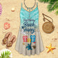 Beach Happy Dont Worry – Women's Summer Sleeveless V-Neck Camisole Dress
