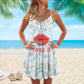 Mermaid Lips Style Limited – Women's Summer Sleeveless V-Neck Camisole Dress