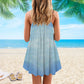 Sandy Toes Beach Days – Women's Summer Sleeveless V-Neck Camisole Dress