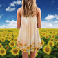 Butterfly Sunflower Summer Love – Women's Summer Sleeveless V-Neck Camisole Dress