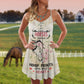 Horse Hoof Print Pattern Limited – Women's Summer Sleeveless V-Neck Camisole Dress