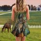 Horse Nature Theme Limited – Women's Summer Sleeveless V-Neck Camisole Dress