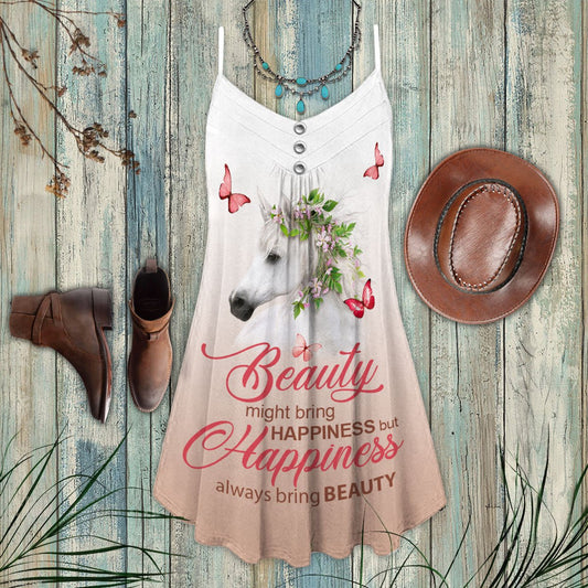White Horse Beauty Limited – Women's Summer Sleeveless V-Neck Camisole Dress