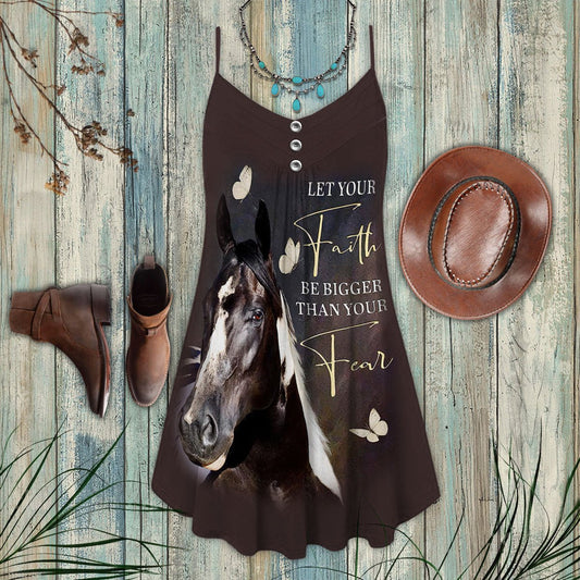 Black Horse Faith Limited – Women's Summer Sleeveless V-Neck Camisole Dress