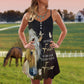 Horse Faith Theme Limited – Women's Summer Sleeveless V-Neck Camisole Dress
