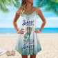 Sassy Salty Mermaid Style – Women's Summer Sleeveless V-Neck Camisole Dress