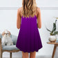 Shih Tzu Purple Rose Butterfly – Women's Summer Sleeveless V-Neck Camisole Dress