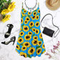 Sunflower Pattern Classic Limited – Women's Summer Sleeveless V-Neck Camisole Dress