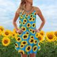 Sunflower Pattern Classic Limited – Women's Summer Sleeveless V-Neck Camisole Dress