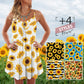 Sunflower Pattern Limited – Women's Summer Sleeveless V-Neck Camisole Dress