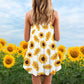 Sunflower Pattern Limited – Women's Summer Sleeveless V-Neck Camisole Dress