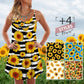 Sunflower Pattern Bright Limited – Women's Summer Sleeveless V-Neck Camisole Dress