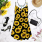 Sunflower Pattern Limited – Women's Summer Sleeveless V-Neck Camisole Dress