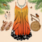 Beautiful Butterfly Style – Women's Summer Sleeveless V-Neck Camisole Dress