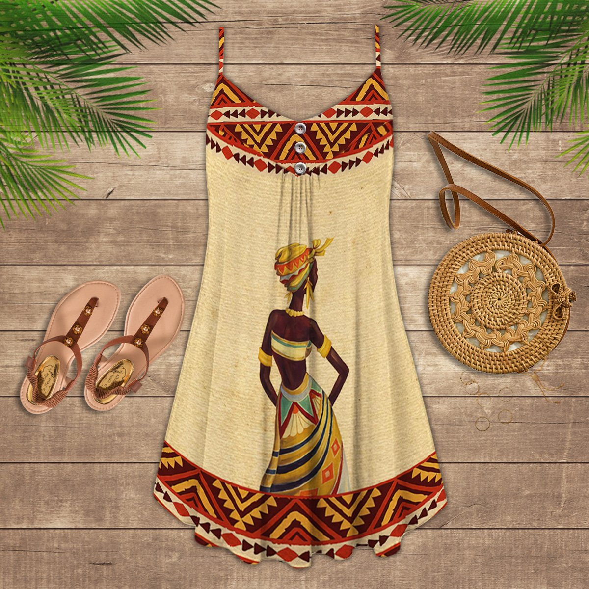 Black Women Party All Night – Women's Summer Sleeveless V-Neck Camisole Dress