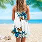 Playful Butterflies Together – Women's Summer Sleeveless V-Neck Camisole Dress