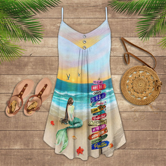 Mermaid Beach Style Limited – Women's Summer Sleeveless V-Neck Camisole Dress