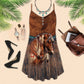 Cool Leather Horse Style – Women's Summer Sleeveless V-Neck Camisole Dress