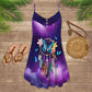 Butterfly Dreamcatcher Art Limited – Women's Summer Sleeveless V-Neck Camisole Dress
