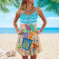 Flip Flop Starfish Beach – Women's Summer Sleeveless V-Neck Camisole Dress