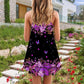 Butterfly In The Dark – Women's Summer Sleeveless V-Neck Camisole Dress
