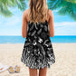 Black And White Butterfly – Women's Summer Sleeveless V-Neck Camisole Dress