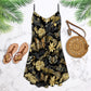 Butterfly Tropical Pattern Art Limited – Women's Summer Sleeveless V-Neck Camisole Dress