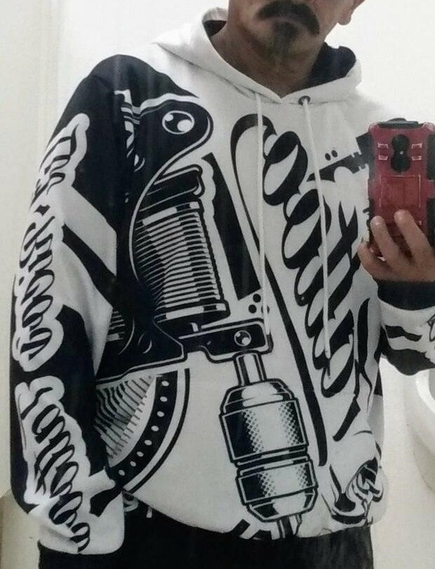 Tattoo Black White Classic Personalized - 3D Hoodie
