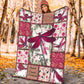 Breast Cancer Awareness Dragonfly Flannel Blanket For Bed Sofa And Reading Nook Decor