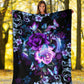Mental Health Awareness Rose Butterfly Flannel Blanket For Cozy Home Lounging And Gifting