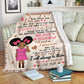 Black Girl To My Daughter African American Flannel Blanket For Warm Home Decor And Relaxation