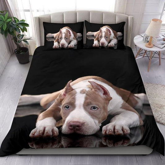 Dog Goodnight Pit Bull Bedding Cover For Pet Lover Bedroom Decor