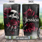 Skull Rose Personalized 20 Oz Tumbler For Coffee Travel And Daily Use